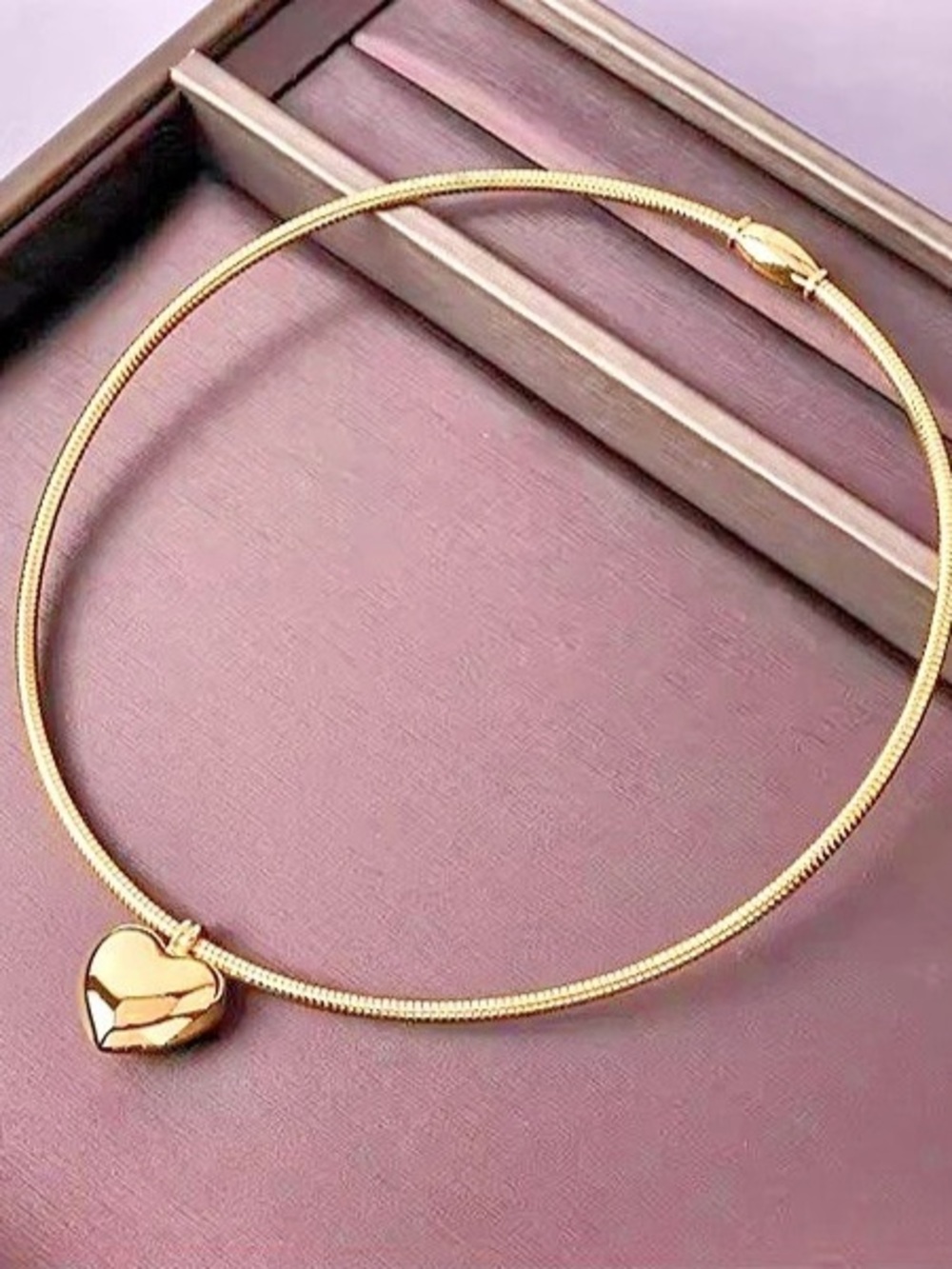 Gold Heart Pendant Necklace